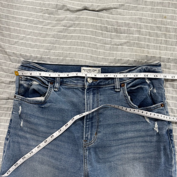 Abercrombie & Fitch The Super Skinny Ankle High Rise Curve Love Size 32 14R - Picture 3 of 6